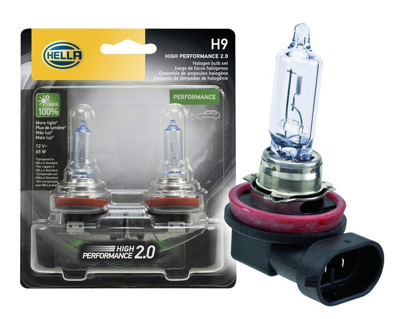 HELLA H9 2.0TB High Performance Bulb, 12V, 65W, 2 Pack - Image 1